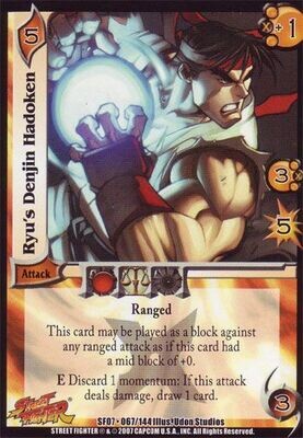 Ryu&#39;s Denjin Hadoken