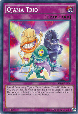 Ojama Trio - SR04-EN034 - Common Unlimited Structure Deck: Dinosmasher&#39;s Fury Unlimited Singles