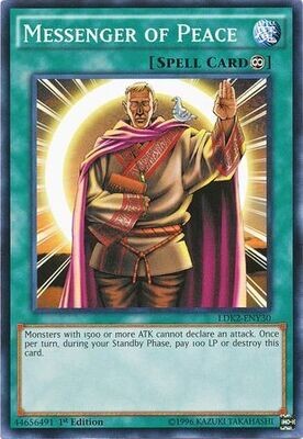 Messenger of Peace - LDK2-ENY30 - Common 1st Edition Legendary Decks II - Yugi