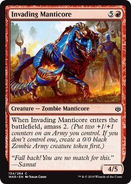 Invading Manticore 134/264 - War of the Spark Singles
