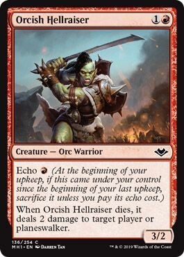 Orcish Hellraiser 136/254
Modern Horizons Singles