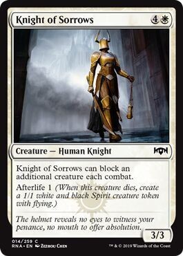 Knight of Sorrows 014/259
Ravnica Allegiance Singles   (Español)