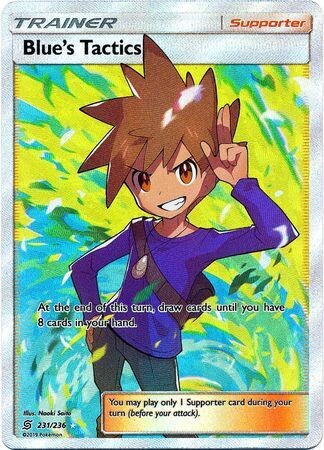 Blue&#39;s Tactics - 231/236 - Full Art Ultra Rare
Sun &amp; Moon: Unified Minds Singles (Español)