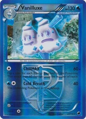 Vanilluxe - 29/116 - Rare Reverse Holo
Black &amp; White 9: Plasma Freeze Reverse Holo Singles