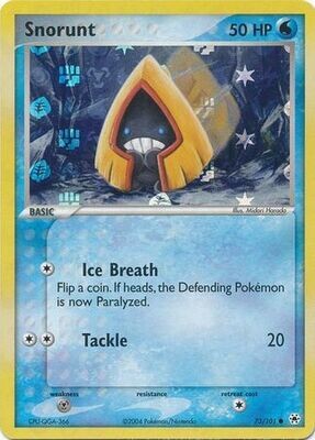 Snorunt - 73/101 - Common Reverse Holo
Ex Hidden Legends Reverse Holo Singles