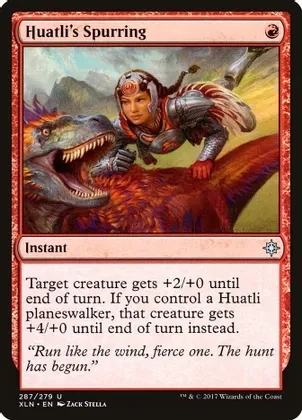 Huatli&#39;s Spurring 287/279 - Ixalan (XLN) (Español)