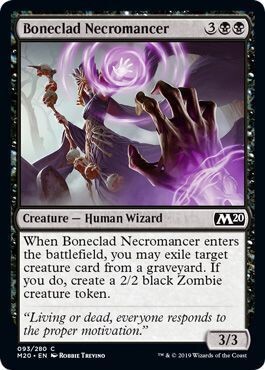 Boneclad Necromancer 093/280 Magic 2020 (M20) Singles  (Español) Foil