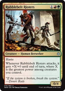 Rubblebelt Rioters 215/264 - War of the Spark Singles (Español)