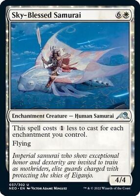 Sky-Blessed Samurai 037/302 - Kamigawa Neon Dynasty Singles  (Español)