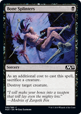 Bone Splinters 092/280 -  Magic 2020 (M20) Singles  (Español)