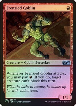 Frenzied Goblin - Foil 142/269 Magic 2015 (M15) Foil Singles   (Español)