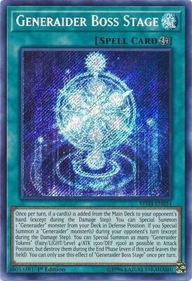 Generaider Boss Stage - MYFI-EN034 - Secret Rare 1st Edition
Mystic Fighters Singles *Espanol*