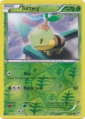 Turtwig - 1/135 - Common Reverse Holo
Black &amp; White 8: Plasma Storm Reverse Holo Singles