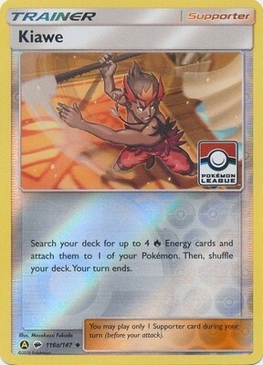 Kiawe - 116a/147 - Pokemon League Promo
Pokemon Championship/League/Organized Play Promos