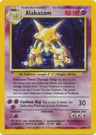 Alakazam - 1/102 - Holo Unlimited
Base Set Unlimited Singles