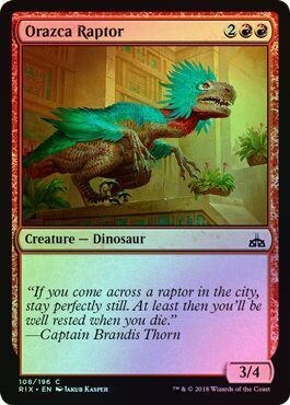 Orazca Raptor 108/196 - Foil
Rivals of Ixalan Foil Singles  (Español)