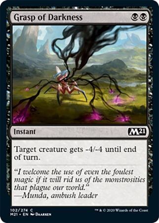 Grasp of Darkness 102/274 - Magic 2021 (M21) Singles