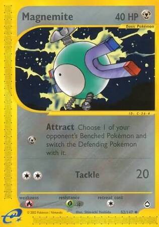 Magnemite - 52/147 - Uncommon
Aquapolis Singles