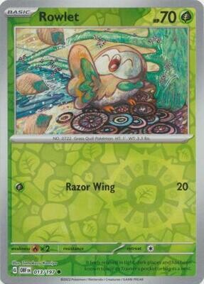 MY01 Rowlet - 013/197 - Common Reverse Holo
Obsidian Flames Reverse Holo Singles