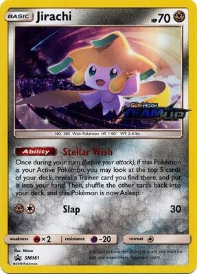 Jirachi - SM161 - Pre-Release Promo
Pokemon Sun &amp; Moon Promos (Espanol)