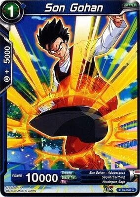 Son Gohan - BT4-028 - Common
Colossal Warfare Non-Foil Singles