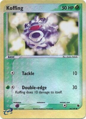 Koffing - 54/109 - Common Reverse Holo
Ex Ruby &amp; Sapphire Reverse Holo Singles