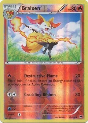 Braixen - 12/124 - Uncommon Reverse Holo
XY: Fates Collide Reverse Holo Singles