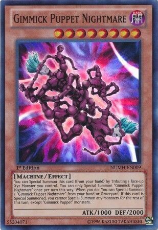 Gimmick Puppet Nightmare - NUMH-EN009 - Super Rare 1st Edition
Number Hunters 1st Edition Singles