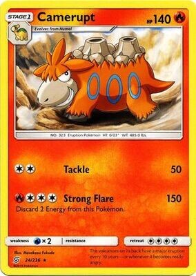 Camerupt - 24/236 - Rare
Sun &amp; Moon: Unified Minds Singles