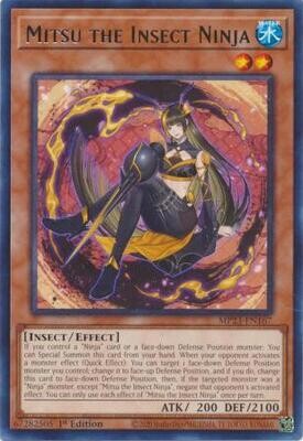 Mitsu the Insect Ninja - MP23-EN167 - Rare 1st Edition Mega Tin 2023 Dueling Heroes Singles *Espanol*
