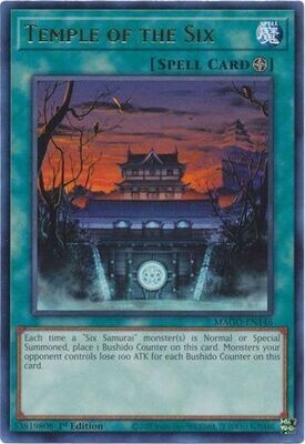 Temple of the Six - MAGO-EN146 - Rare 1st Edition Maximum Gold 1st Edition Singles