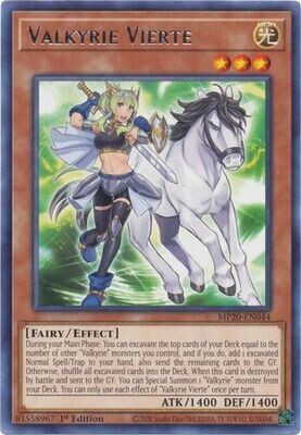 Valkyrie Vierte - MP20-EN044 - Rare 1st Edition 2020 Mega-Tin: Lost Memories 1st Edition Singles
