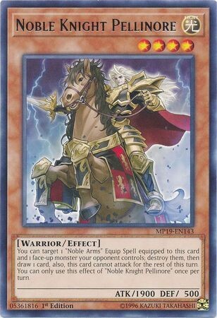 Noble Knight Pellinore - MP19-EN143 - Rare 1st Edition Yu-Gi-Oh! 2019 Mega-Tins: Gold Sarcophagus Tin Mega Pack Singles (Espanol)