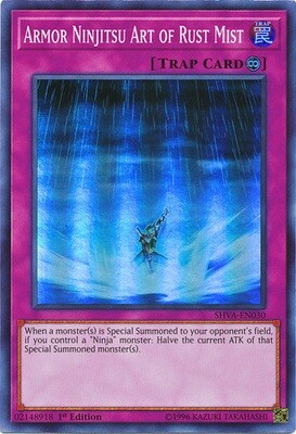 Armor Ninjitsu Art of Rust Mist - SHVA-EN030 - Super Rare 1st Edition Shadows in Valhalla 1st Edition Singles