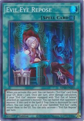 Evil Eye Repose - MP20-EN241 - Super Rare 1st Edition 2020 Mega-Tin: Lost Memories 1st Edition Singles