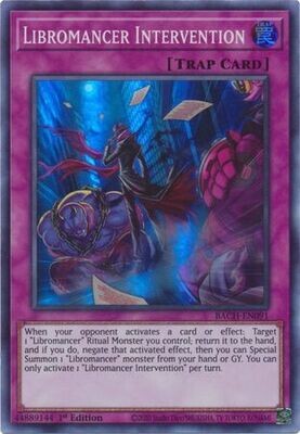 Libromancer Intervention - BACH-EN091 - Super Rare 1st Edition Battle of Chaos 1st Edition Singles (español)