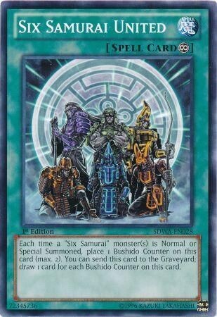 GA Six Samurai United - SDWA-EN028 - Common 1st Edition Structure Deck: Samurai Warlords 1st Edition Singles