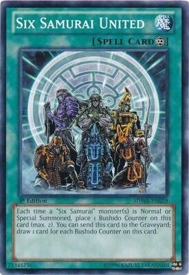 GA Six Samurai United - SDWA-EN028 - Common 1st Edition Structure Deck: Samurai Warlords 1st Edition Singles