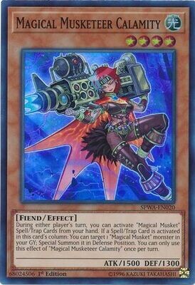Magical Musketeer Calamity - SPWA-EN020 - Super Rare 1st Edition Spirit Warriors Singles