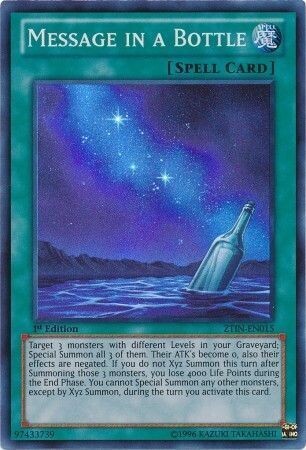 Message in a Bottle - ZTIN-EN015 - Super Rare Yu-Gi-Oh! Promo Cards