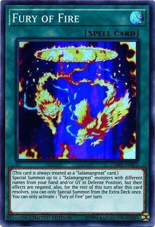 Fury of Fire - DANE-ENSE2 - Super Rare Limited Edition
Dark Neostorm 1st Edition Singles