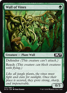 Wall of Vines 210/280
Magic 2019 (M19) Singles