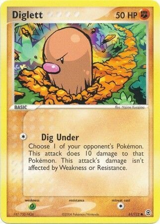 Diglett - 61/112 - Common
Ex Fire Red &amp; Leaf Green Singles