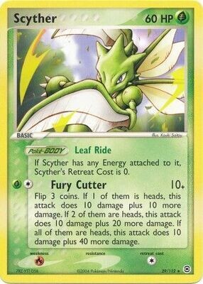 Scyther - 29/112 - Rare
Ex Fire Red &amp; Leaf Green Singles