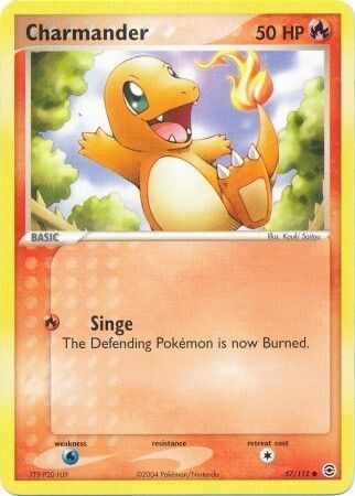 Charmander - 57/112 - Common
Ex Fire Red &amp; Leaf Green Singles