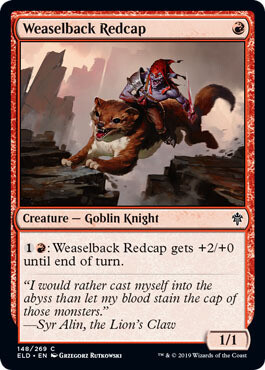 Weaselback Redcap 148/269 - Throne of Eldraine Singles (Español)