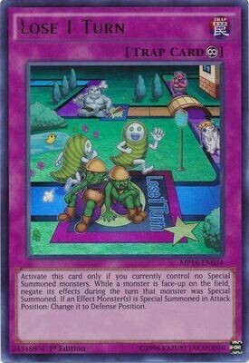 Lose 1 Turn - MP16-EN034 - Ultra Rare 1st Edition
Yu-Gi-Oh! 2016 Mega-Tins 1st Edition Singles (Espanol)