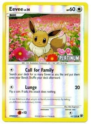 Eevee - 62/100 - Reverse Holo BK Promo
Pokemon Promo Cards *Espanol*
