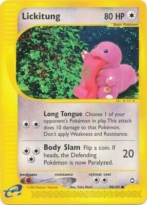 Lickitung - 90/147 - Common
Aquapolis Singles