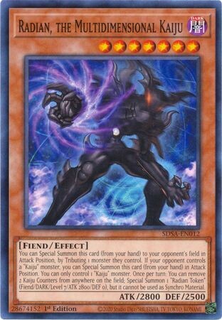 Radian, the Multidimensional Kaiju - SDSA-EN012 - Common 1st Edition Structure Deck: Sacred Beasts 1st Edition Singles